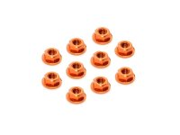 Alu Fächerscheibenmutter M4 - Orange (10)
