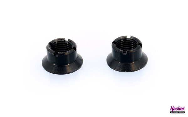 Ziermutter schwarz für DS-24 II Frontpanel (2 Stück)