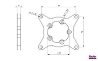 Montagekreuz für Q100 70x80mm