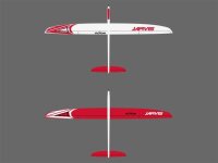 RCRCM E-Jarvis V-LW CFK+ 2.55m Weiss/Rot mit...