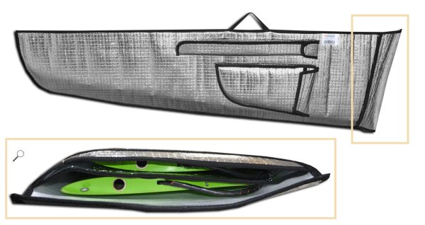 Tragflächentasche für Stingray 2,9m mit HLW-Tasche und Steckungsstahlschutz