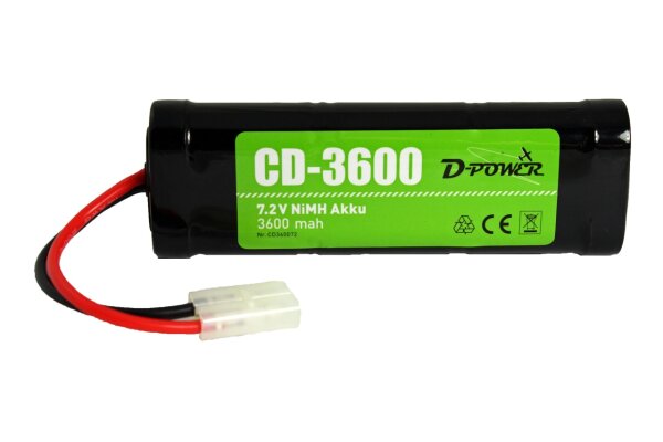 D-Power CD-3600 7.2V NiMH Akku mit TMY-Stecker