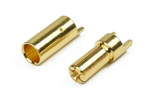 Goldkontaktstecker 5,5mm 1 Paar