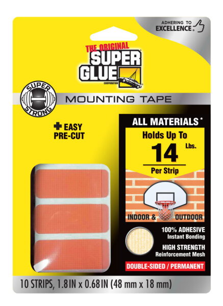 Super Strong Mounting Tape - Doppelseitiges Permanentklebeband (10 Streifen)