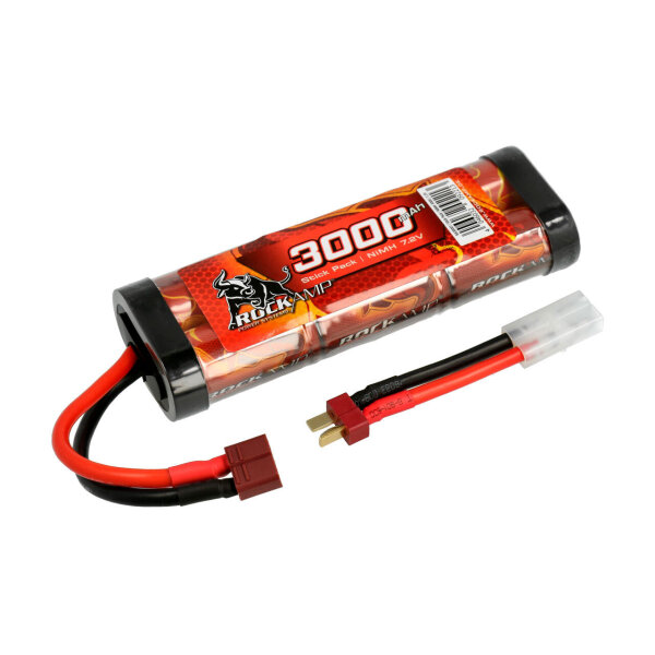 NiMH Akku 3000mAh 7,2V Stick Pack T-Stecker & Tamiya