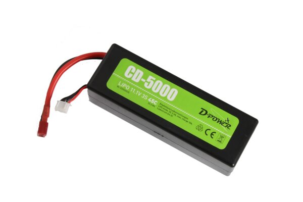 D-Power CD-5000/3S Lipo 11.1V 3S 45C mit T-Stecker