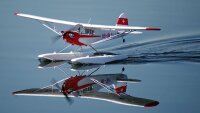 FMS Piper J3 Cub V4 PNP incl. Schwimmer - 140 cm