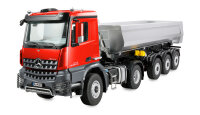 Mercedes-Benz Arocs Sattelzug mit Kippauflieger 4x4 1:14 RTR rot