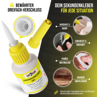 Top2Glue Sekundenkleber GEL 50 g extra starker & flexibler Superkleber