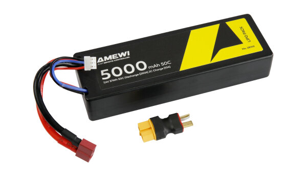 LiPo Akku 2S 7,4V 5000mAh 50C T-Plug