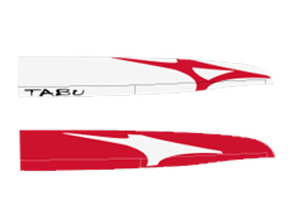 Ersatz Fl&auml;che CFK Rechts RCRCM E-Tabu/Tabu Weiss/Rot