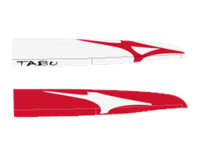 Ersatz Fläche CFK Rechts RCRCM E-Tabu/Tabu Weiss/Rot
