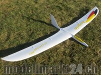 RCRCM Angela CFK Spw.2000mm Weiss/Gelb mit Schutztaschen, RC Modellflugzeug