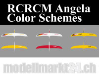 RCRCM Angela CFK Spw.2000mm Weiss/Rot mit Schutztaschen, RC Modellflugzeug