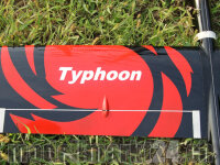 RCRCM E-Typhoon Spw.2,0m CFK (Carbon) Schwarz/Rot mit Schutztaschen, RC Modellfl