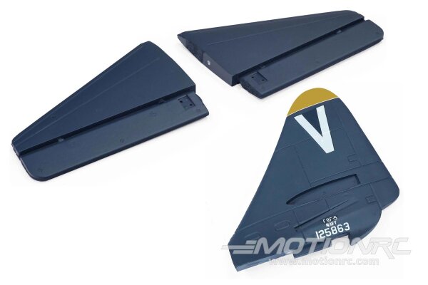 Freewing 64mm F9F Panther Blaues Leitwerk Set