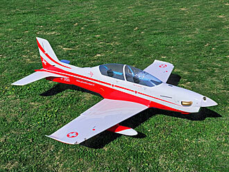 Pilatus PC-21 2,1 m &ndash; Rot/Wei&szlig; + Einziehfahrwerk &ndash; V2