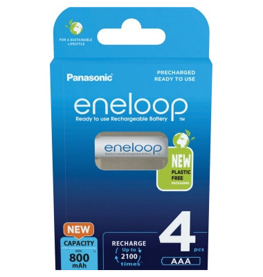 Panasonic Akku eneloop BK-4MCDE4BE AAA HR03 1,2V800mAh 4 Stück