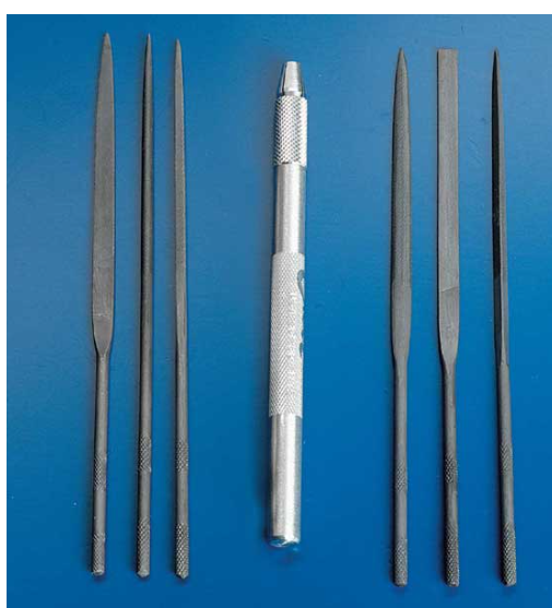 Nadelfeilen sort.mit Griff (6Stk)