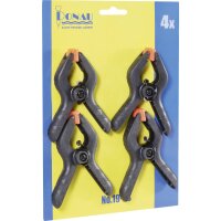 4tlg. Minispannzwingenset Donau Elektronik 19-2S Produktabmessung, Länge: 85 mm Ausladungs-Maße:35 mm