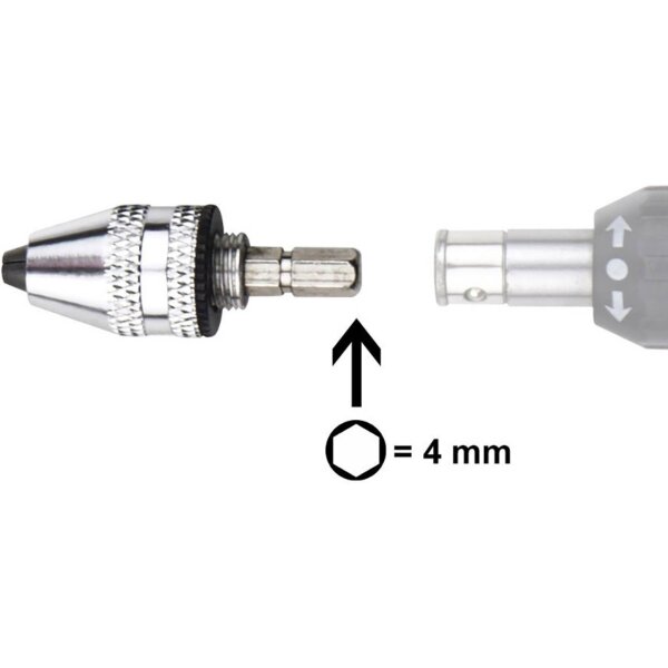 Schnellspannfutter mit 4mm Sechskant Bit Donau Elektronik MBS01 0,3 - 3,2 mm