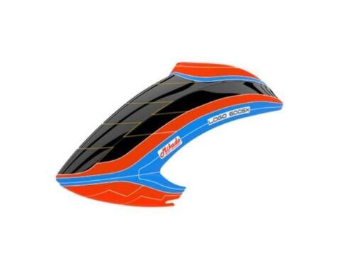 Haube Logo 600 SX V3 Neon-Orange/Blau