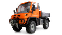 B-WARE - Mercedes-Benz Unimog Geräteträger 4WD 1:10 ARTR orange - B-WARE