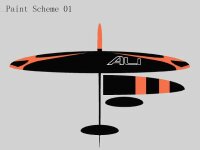RCRCM Ali F3K/DLG CFK 1490mm ARF Orange