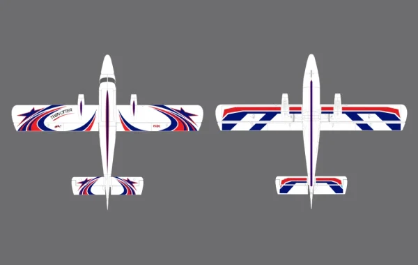 TWIN OTTER 80E FLÜGELPAAR NACHT BLAU DECAL SCHEME