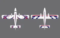 TWIN OTTER 80E FLÜGELPAAR NACHT BLAU DECAL SCHEME