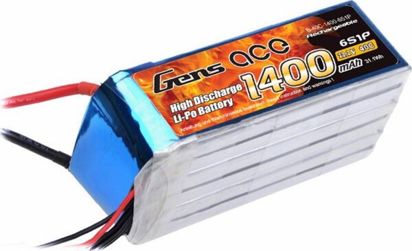 Gens Ace 1400 mAh 22,2 V 40C 6S1P Lipo-Akku