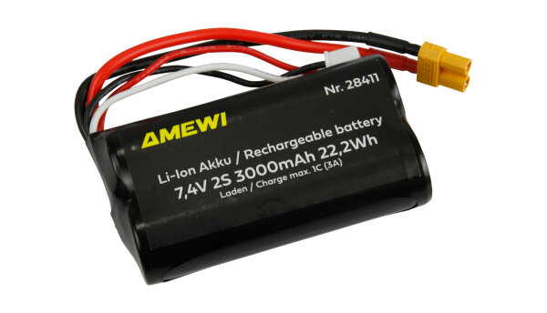 Li-Ion Akku 2S 7,4V 3000mAh XT30