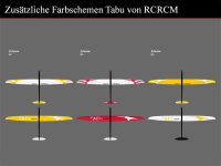 RCRCM E-Tabu Spw. 2.976m CFK+(Carbon) Weiss/Schwarz mit...