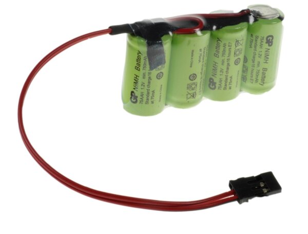 Empfängerakku 4,8V 750mAh, NiMH, 2/3 AA
