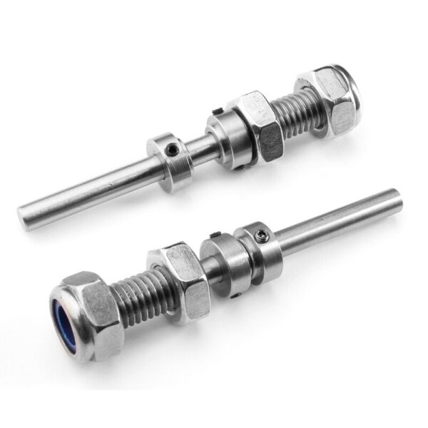 Stahl-Radachse 4mm M8, 2 Stück