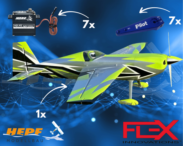 Flex Innovations Edge 540 120cc ARF, Gr&uuml;n Set inkl HV Servos