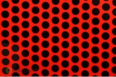 Oracover Fun Breite 60cm, Länge 1m in  flouresz. rot - schwarz