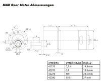 MAX Gear Getriebemotor 2,5:1