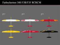 RCRCM 300 CFK Rot/Schwarz F3B/F3F 2.9m mit Schutztasche, RC-Modellflugzeug