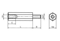 Kunststoff Abstandsbolzen M3 Abstandsmaß 10mm Innen/Außengewinde (4 stück)