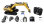 G705E Bagger Metall 1:14 RTR gelb