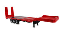 Tieflader-Sattelauflieger Dreiachser für Scania 1:18 rot