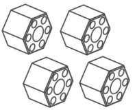 Radmithnehmer 12mm (4 stk)