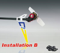 Alu Tuning Heckmotorhalter, rot T-REX 150