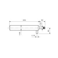 Edelstahlschalldämpfer DA-35/DA-70, Krümmerlänge 13 cm