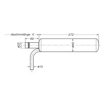 Edelstahlschalldämpfer DA50/60/100/120 ZG38/45/62/80 Krümmerlänge 22cm