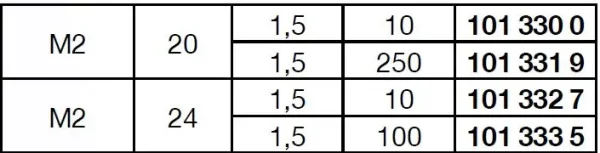 Nylon Gabelköpfe 20mm/M2 (10 stk)