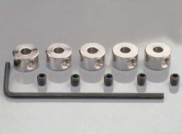 Stellringe 6mm (5stk) mit 6kt.Gew.Stifte