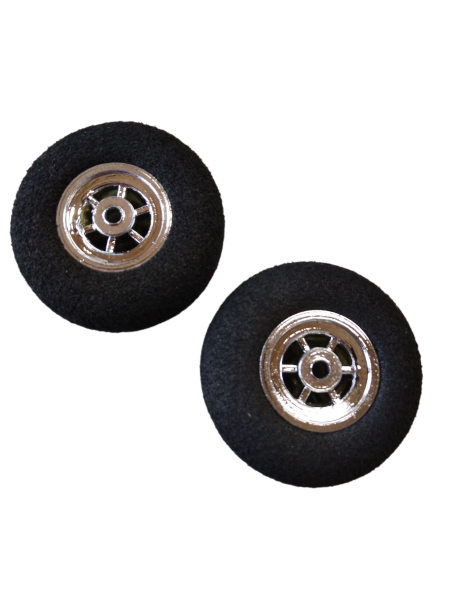 Moosräder 35mm, chrom, 2 Stück