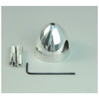 Alu-Spinner 38mm mit Spannzangen f. Welle 3,2/4/5mm